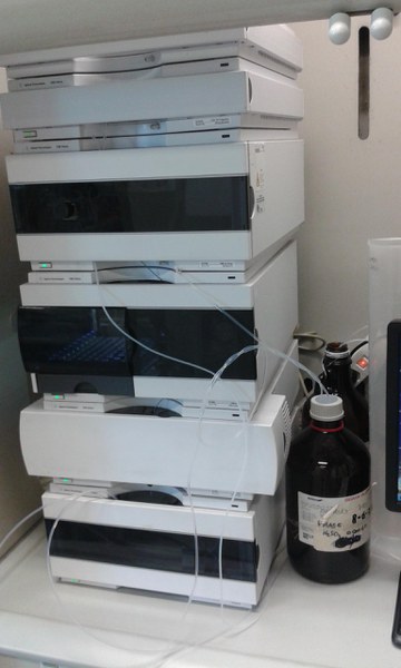 Analysis of metabolites produced or degraded using the HPLC process