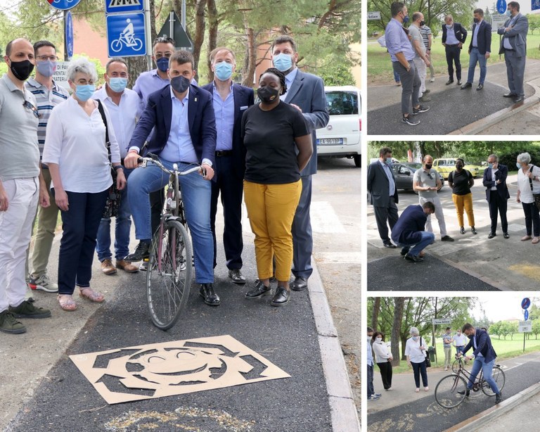 Un nuova pavimentazione urbana ciclo-pedonale a Imola